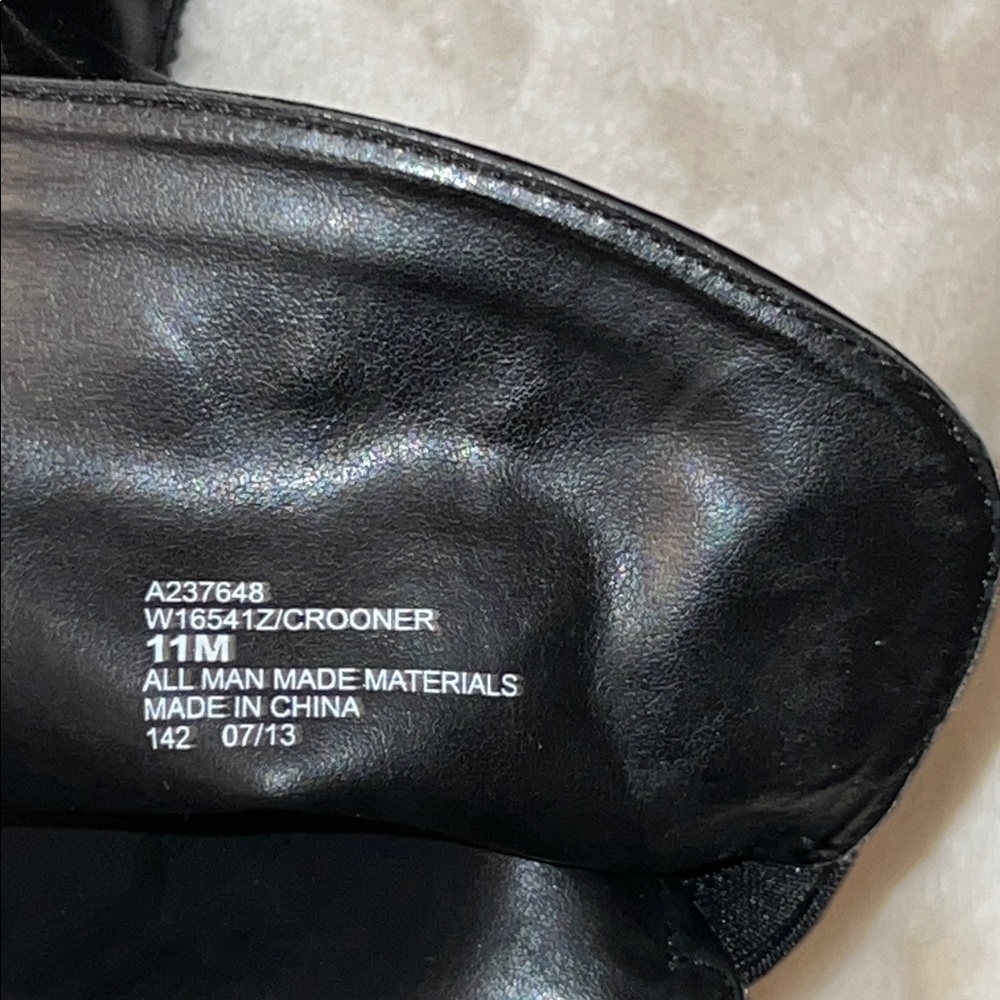WHITE MOUNTAIN 👢 TALL OVER-THE-KNEE BLACK FAUX LEATHER VEGAN BOOTS Women 11 - Picture 12 of 15